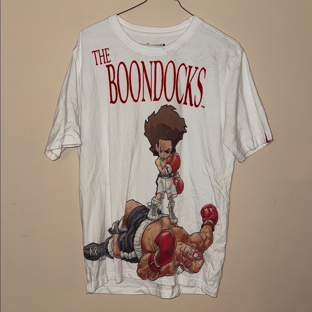 The Boondocks White Graphic T-Shirt Boxing Medium